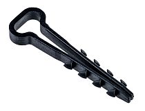 Дюбель-хомут 5х8мм для плоского кабеля нейлон черный (25шт/упак)  IEK