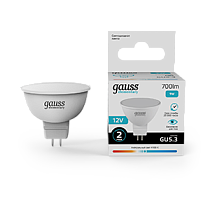 Лампа Gauss Elementary MR16 12V 9W 700lm 4100K GU5.3 LED 1/10/100