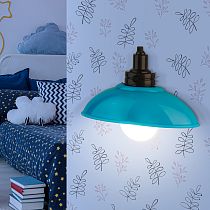 Ночник-светильник светодиодный ЭРА NLED-487-1W-SW-BU настенный на батарейках с выключателем голубой