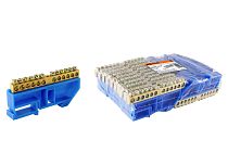 Шина "N" нулевая с изолятором на DIN-рейку 8x12мм стойка бол. 12 групп  TDM