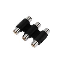 Переходник 3 гнезда RCA - 3 гнезда RCA REXANT Переходник 3 гнезда RCA - 3 гнезда RCA REXANT