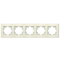 Рамка пятиместная горизонтальная UNIVERSAL серия "Афина" слоновая кость (ivory)