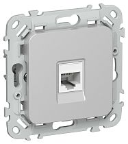 FLITE Розетка компьютерная RJ45 категория 6 UTP РК6-1-0-ФлА алюминий IEK