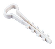 Дюбель-хомут 5х10мм для плоского кабеля нейлон белый (100шт/упак)  IEK