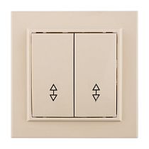 Выключатель 2-кл. СП проходной 10А бежевый Минск EKF