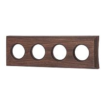 Рамка 4 постовая (Винтаж на бревно 200мм) скрытый монтаж Bironi