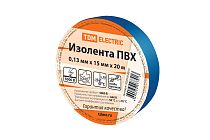 Изолента ПВХ 0,13*15мм Синяя 20м  TDM