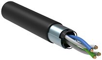 ITK Витая пара F/UTP кат.5E 2х2х24AWG LDPE черный (500м) IEK