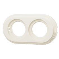 Рамка двухпостовая серия Лизетта пластик цвет Слоновая кость Bironi