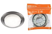 Светильник встраиваемый СВ 01-06 GX53 220 В 50 Гц чёрный хром  TDM