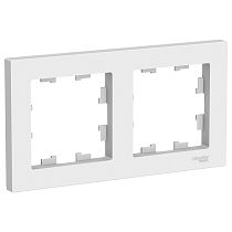 AtlasDesign Белый Рамка 2 постовая , универсальная Systeme Electric (Schneider Electric)