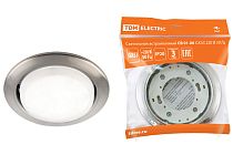 Светильник встраиваемый СВ 01-06 GX53 220 В 50 Гц сатин никель  TDM