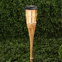 Светильник уличный ЭРА ERASF22-24 Факел бамбук на солнечных батареях садовый 56 см