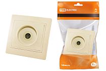 Розетка телевизионная простая (0-2400МГц, "мама") сл. кость "Таймыр"  TDM