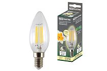 Лампа светодиодная "Филамент" С37-6 Вт-230 В-2700 К–E14  TDM Лампа светодиодная "Филамент" С37-6 Вт-230 В-2700 К–E14  TDM