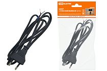 Шнур с плоской вилкой ШУ02 ШВВП 2х0,75мм2 1,7 м. черный  TDM Шнур с плоской вилкой ШУ02 ШВВП 2х0,75мм2 1,7 м. черный  TDM