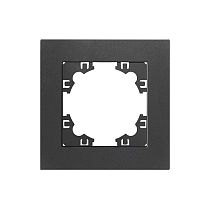 Рамка одноместная горизонтальная UNIVERSAL серия "Афина" графит (еврослот)