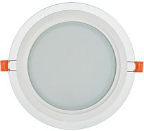 LIGHTING Светильник светодиодный ДВО 1622 со стеклом круг 18Вт 4000К IP20  IEK