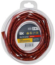 Трубка термоусадочная ТТУ нг-LS 5/2,5 красная (2м/упак)  IEK