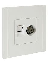 FORTE&PIANO Розетка двойная TV+RJ45 кат.5E FP236 белый IEK FORTE&PIANO Розетка двойная TV+RJ45 кат.5E FP236 белый IEK