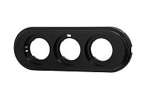 Рамка трехпостовая, серия Лизетта,пластик, цвет Черный Bironi