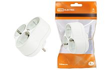 Блок на 3 гнезда 2П+З круглый 16А 250B  TDM