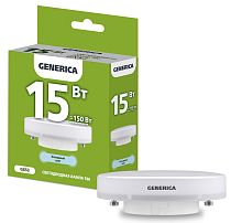 Лампа светодиодная T80 таблетка 15Вт 230В 6500К GX53 GENERICA IEK