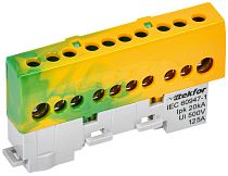 TEKFOR Шина PE "земля" изолированная на универсальном держателе 8х12-10-ЖЗ IEK