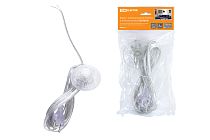 Шнур с ножным выключателем и плоской вилкой ШУН01В ШВВП 2х0,75мм2 3,5м. прозрачный  TDM