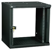 ITK Шкаф LINEA WE 9U 600x450мм дверь стекло черный IEK