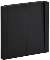 FORTE&PIANO Выключатель 2-клавишный с индикацией 10А FP106M металл черный IEK