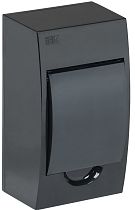 Корпус модульный пластиковый ЩРН-П-4 IP41 навесной черный  IEK