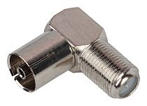 Переходник ЭРА Simple RS-A03 гнездо F-гнездо TV угловой