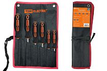 Набор отверток 6 шт.: SL:3х75;5х100;6х125, PH:0х75;1х75;2х100 (тканевый чехол), CR-V "Алмаз"  TDM