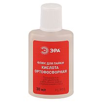 Флюс ЭРА PL-F02 для пайки КИСЛОТА ОРТОФОСФОРНАЯ 30 мл Флюс ЭРА PL-F02 для пайки КИСЛОТА ОРТОФОСФОРНАЯ 30 мл