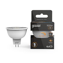 Лампа светодиодная Gauss MR16 GU5.3 5Вт 500lm 3000K