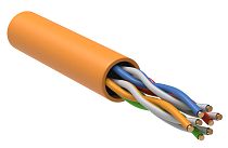 ITK Витая пара U/UTP кат.5E 4х2х24AWG solid LSZH нг(А)-HF оранжевый (305м) РФ/Т