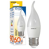 Лампа светодиодная IONICH декоративного освещения "свеча на ветру" ILED-SMD2835-CW37-6Вт-540Лм-220В-2700К-E27