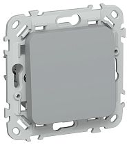 FLITE Выключатель 1-клавишный 10А ВС11-1-0-ФлС серый IEK