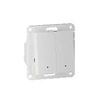 ATLASDESIGN SMART 2-кл. ВЫКЛЮЧАТЕЛЬ с опц.нейтралью., Zigbee, сх.1, L(N), 10А, мех., БЕЛЫЙ