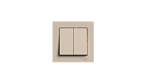 ATLASDESIGN 2-клавишный ВЫКЛЮЧАТЕЛЬ, сх.5, 10АХ, в сборе, ПЕСОЧНЫЙ Systeme Electric (Schneider Electric)