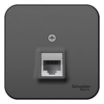 Blanca открытая установка с изолированной пластиной Антрацит Розетка ТЛФ RJ11 Systeme Electric (Schneider Electric)