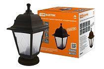 Светильник садово-парковый НТУ 04-60-001 четырехгр., напольный, пластик, расс.пластик, черный  TDM