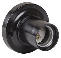 Патрон потолочный E27 Пкб27-04-К21 карболитовый черный  IEK