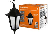 Светильник садово-парковый НСУ 06-60-001 шестигр., подвес, пластик, расс.пластик, черный  TDM