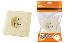 Розетка 2П+З 16А 250В сл. кость "Ильмень"  TDM