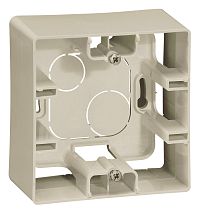 ETIKA Коробка для накладного монтажа 1-местная слоновая кость