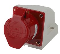 Розетка стационарная наружная ЭРА 114 3Р+РЕ  16А 380В IP44