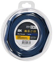 Трубка термоусадочная ТТУ нг-LS 8/4 синяя (2м/упак)  IEK