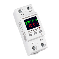Реле напряжения с контролем тока и TFT матрицей RE RVA-40A  ROSTOKELECTRO